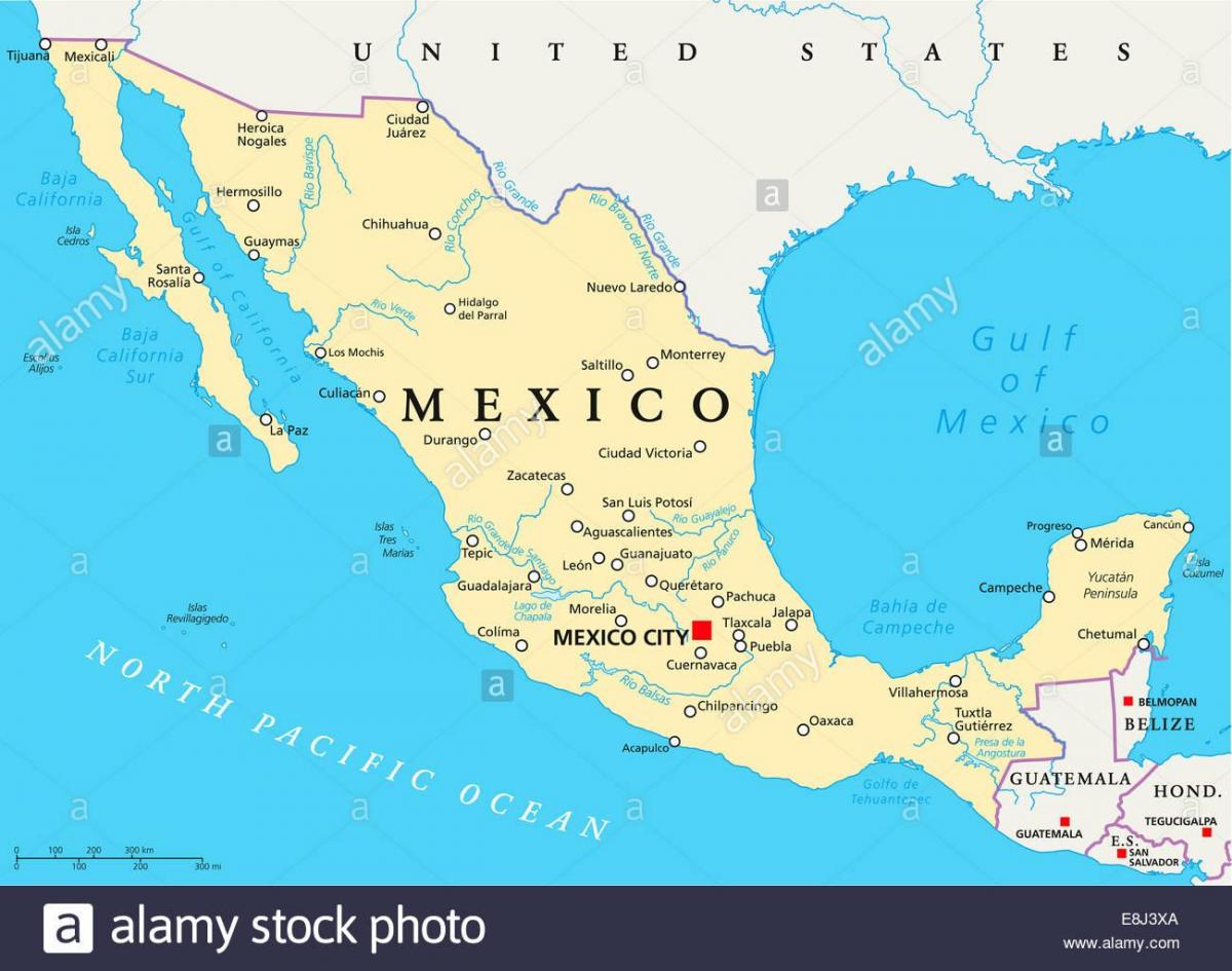 Meksikë hartë qytetet