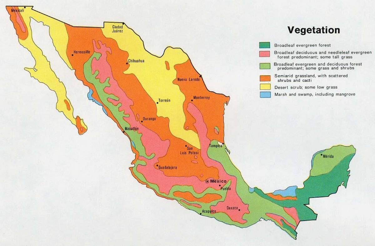 hartë e Meksikës natual ressources