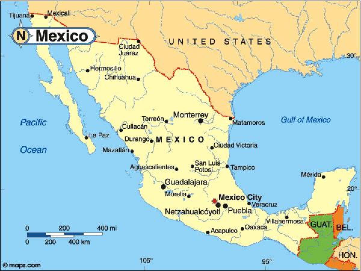 vendi Meksikë hartë