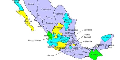 Harta e Mexicos shtetet