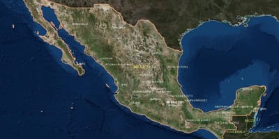 Satellite hartë e Meksikës