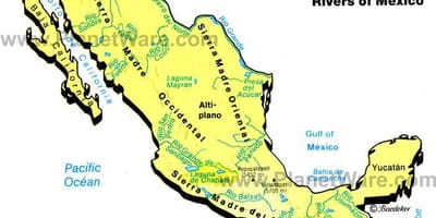 Hartë e Meksikës vargjet malore